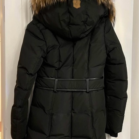 Mackage Black Puffer Coat with Brown Fur Trim - Picture 2 of 3